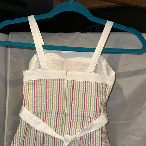 Multicolored seersucker sundress size 7, Nonsmoking home. - Picture 3 of 4
